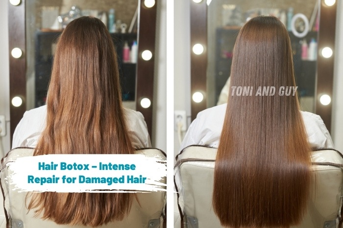 Damaged hair with Hair Botox treatment at TONI & GUY, Coimbatore – smooth, repair, and restore shine with visible results