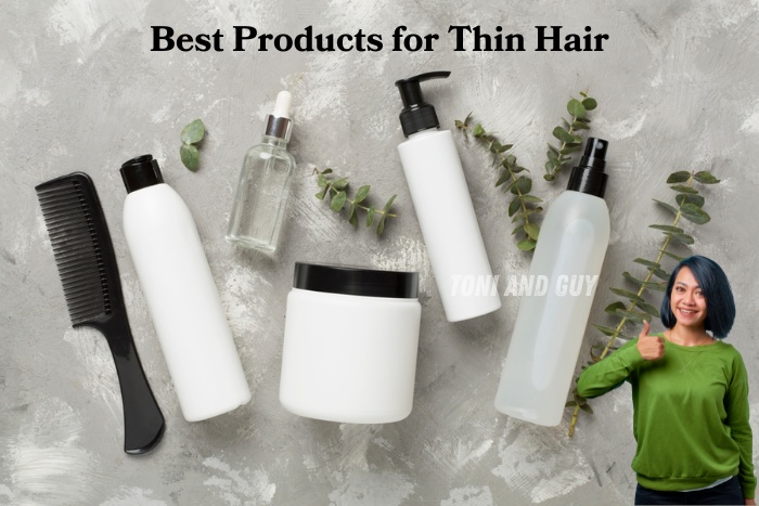 Best hair care products for thin hair recommended by TONI & GUY Coimbatore. Professional shampoos, conditioners, and serums to add volum