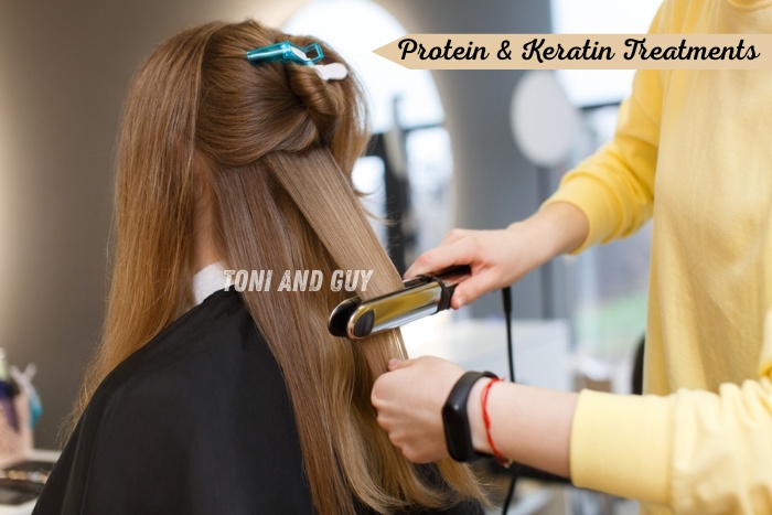 Professional protein and keratin hair treatments at Toni & Guy Coimbatore for smooth, shiny, and frizz-free hair