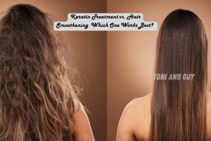 Professional salon service transforming frizzy hair into silky smooth finish at Toni & Guy, Coimbatore