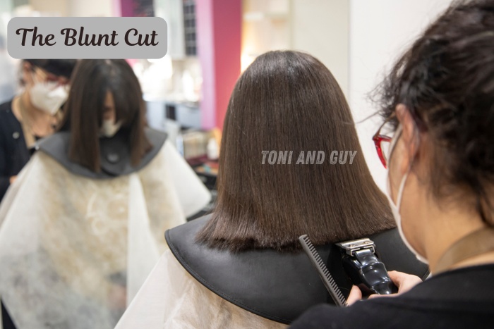 Sleek and sharp hair styling done by expert stylists at Toni & Guy salon in Coimbatore