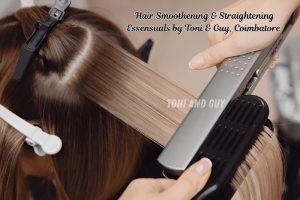 Professional hair treatments and Hair Styling services for smooth, frizz-free results at TONI & GUY Coimbatore